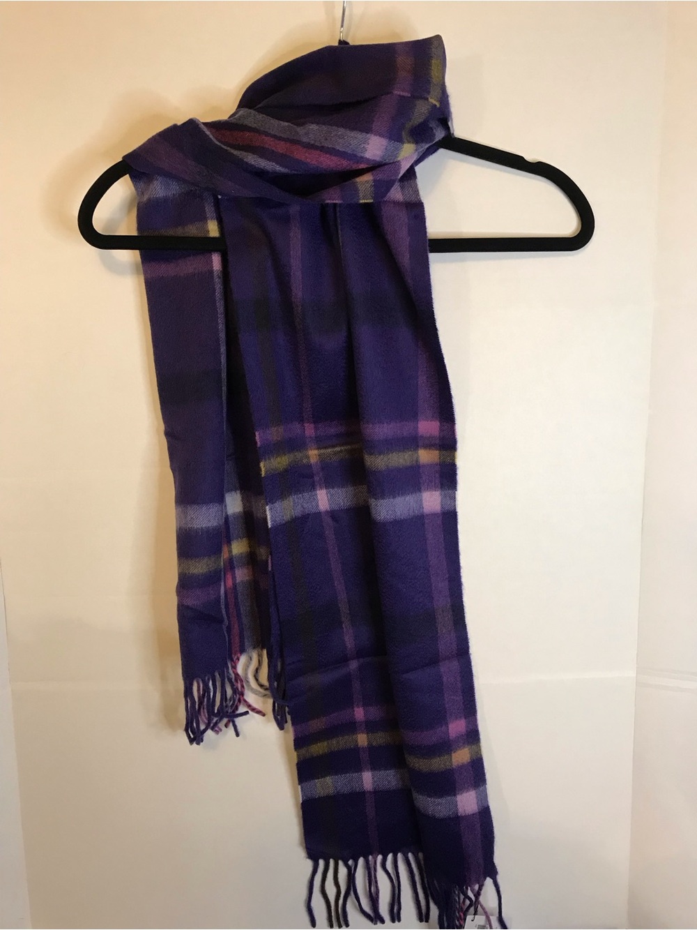 Coach Black Violet 100% Cashmere Scarf NWT In Bag 70”L X 12”W $178 MSRP - Picture 4 of 7